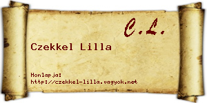 Czekkel Lilla névjegykártya